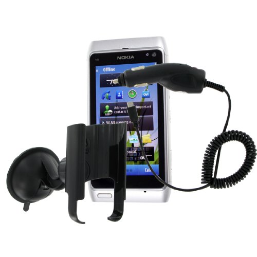 Kit N8SAT Navi-Pack mit Multi oberfl&auml;chen Saughalter und Kfz-Ladeger&auml;t f&uuml;r Nokia N8 schwar Preisvergleich