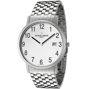  Jacques Lemans Men's GU197J Geneve Collection Baca Stainless metal WatchJACQUES LEMANS