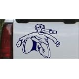 6in X 4.7in Navy -- Snowboard Rider Sports Car Window Wall Laptop Decal Sticker by Rad Dezigns
