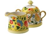 Spode Kim Parker Buttercup Faire Sugar Bowl 1 cup & Creamer 11 ounces Set