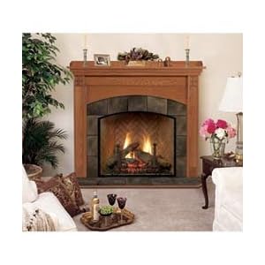 Royalton A Flush Fireplace Mantel in Medium English Chestnut