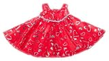 Red and Silver Heart Dress clothes fits 8 - 10 Stuffed Animal kits & most Webkinz & Shining Star animals