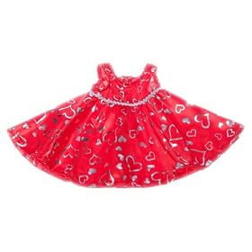 Red and Silver Heart Dress clothes fits 8