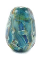 Lampwork Glass Bead Focal Butterfly Wings Teardrop Shape