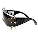 zeroUV - Punk Rocker Large Shield Spike Fashion Novelty Sunglasses