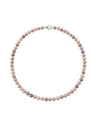 8-8.5mm 24" Multicolor Freshwater Pearl Necklace "AA" Sterling Silver Ball Clasp