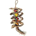 Planet Pleasures Parrot Pinata Straight Ribbon with Balls Bird Toy, Small