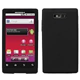 Solid Black Silicone Skin Gel Cover Case For Motorola Triumph WX435