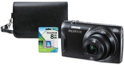 FUJIFILM 600013932 FinePix T555 Digital Camera Bundle, 12x Optical Zoom, 16 MP, Black