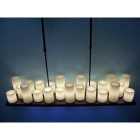 Grande Floating Plate Chandelier with 24 Assorted OR Similar Height Shades by laCandela