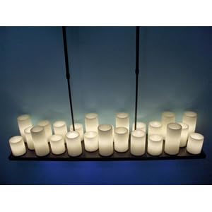 Grande Floating Plate Chandelier with 24 Assorted OR Similar Height Shades