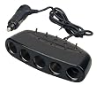 Pyle PL12V5SW Plug In Car 1 TO 5 Cigarette Lighter Multiplier