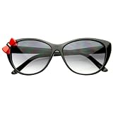 Bow Tie Womens Fashion Hello Kitty Cat Eye Sunglasses