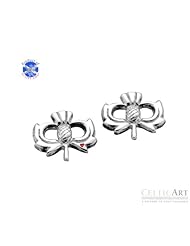 Sterling Silver Thistle Earrings 12mm (CATH023)