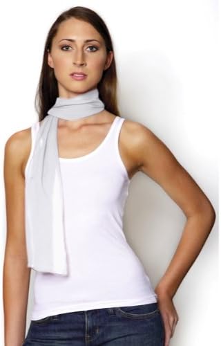 Azuri Silver Silky Chiffon Scarf