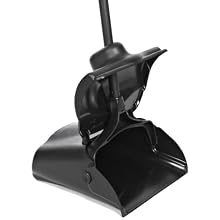 Rubbermaid FG253200 Lobby Pro Upright Dust Pan with Cover, Plastic, 12-4/5" Width, Black