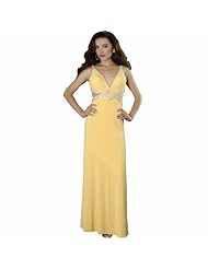 Polyester/Silk Sequined Beaded Slit Evening Dress/Prom Dress 