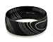 Black Mokume Steel Ring - size 9