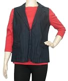 Womens Denim Vest in Dark Indigo by Co. Collection