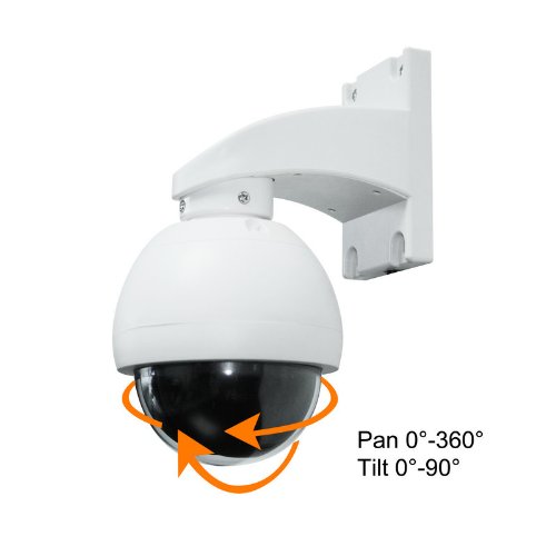 Zmodo CM-T1001BG Weatherproof Pan 0 Degree-60 Degree and Tilt 0 Degree-90 Degree Camera
