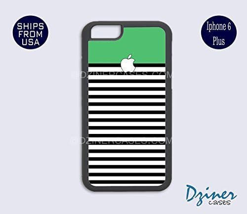 iPhone 6 Plus Case - Green Black White Stripes iPhone Cover