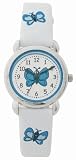 Girls / Ladies Watch with Butterfly design on Dial and Butterfly designs on White Strap