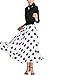 Jollychic Women's Black Dot Chiffon Maxi Full-length Skirt Big Hem Beach Dresses (top not included)
