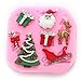 Longzang No.534 Christmas Fondant Silicone Sugar Mold Cake Decorating, Pink