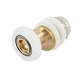 uxcell　ドアプーリー　金属　プラスチック　シルバートーン　ホワイト　31g　ハードウェア部品　一つ入り