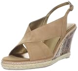 AK Anne Klein Women's David Wedge Sandal,Dark Natural,10 M US