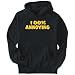 Hoodie Mens Black " 100% annoying " Adjetives X-Small
