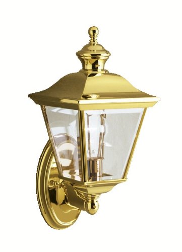 Kichler Lighting 9713PB Outdoor Sconce, Polished Brass