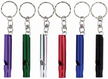 72 PC BULK PACK Small Emergency Whistles / Survival Whistle Key Chain -Assorted Colors