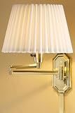 Traditional Pin-up Wall Lamp 19ext Fltd/polshd Brs