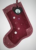 Country Cranberry Quilted Christmas Stockings Handcrafted Keepsakes Personalized with Picture Frame - FREE Shipping