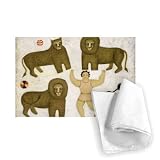 Performing Lady and Animals, 1977 by George.. - Tea Towel 100% Cotton - Art247 - Tea Towel - 46x70cm
