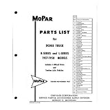 1957 1958 DODGE TRUCK Parts Book List Guide Catalog by Dodge