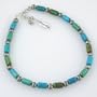 Sterling& Turquoise Tube Bead Anklet