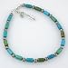 Sterling& Turquoise Tube Bead Anklet