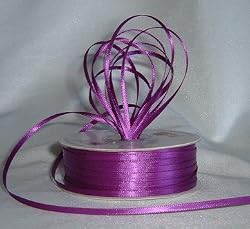 Ribbon - Satin Ribbon- 1/8" Double Face 100 Yards (300 FT) - Purple - Sewing - Craft - Wedding Favors
