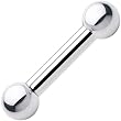 8 Gauge STEEL BARBELL Tongue Ring 1/2" 6mm