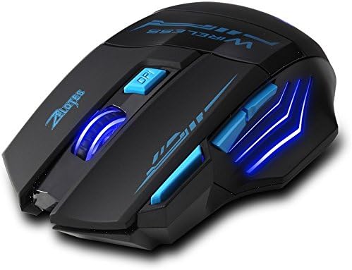 Zelotes Wireless Gaming Mouse F14, 9 Buttons DPI 600/1000/1600/2400 LED Optical USB 2.4GHz Wireless PC Mouse58