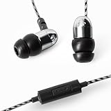 MEElectronics M9P-SL Hi-Fi Sound-Isolating In-Ear Headphones with Microphone (Silver)