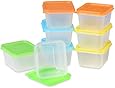 EasyLunchboxes Mini Dippers Small Dip, Condiment, or Sauce Containers, Leak-Resistant, Set of 8
