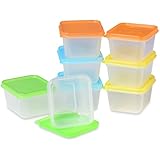 EasyLunchboxes Mini Dippers Small Dip, Condiment, or Sauce Containers, Leak-Resistant, Set of 8