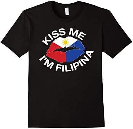 Men's Kiss Me I'm Filipina - Pinoy T-Shirt for Philippines  3XL Black