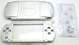 Metallic Silver PSP 1000 Series Full Shell Cover Housing Replacement with Button Set