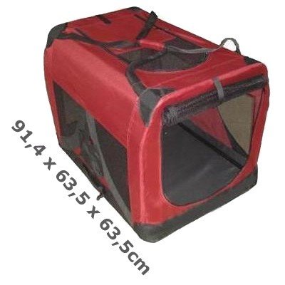 Faltbare Hunde Transportbox in rot