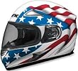 AFX FX-90 Flag Full Face Motorcycle Helmet White Medium 0101-3435