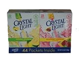 Crystal Light 44 Count Bundle containing 22 Raspberry Lemonade and 22 Natural Lemonade packets